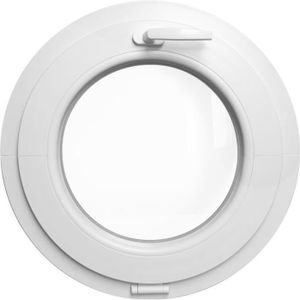 FENÊTRE - BAIE VITRÉE Fenêtre ronde à soufflet 600 mm PVC blanc oeil de 