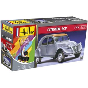 VOITURE À CONSTRUIRE Maquette de voiture Citroën 2 CV Heller Maquette 1