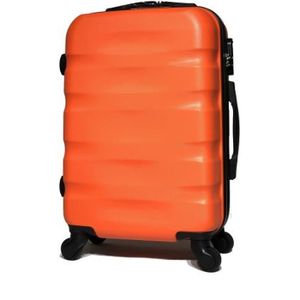 VALISE - BAGAGE CELIMS - VALISE TAILLE CABINE - 55 cm - LEGERE - RESISTANTE - 4 Roues - ABS - Orange