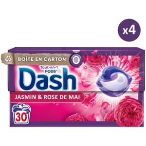 LESSIVE 4x30 Pods Tout-en-1 Jasmin Et Rose de Mai, Lessive