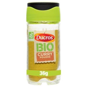 ÉPICES & HERBES LOT DE 3 - DUCROS - Curry en Poudre Bio - Epices - flacon de 36 g