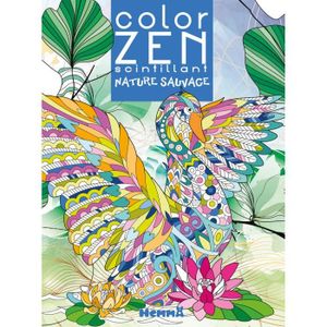 LIVRE DE COLORIAGE Hemma - Color Zen scintillant - Nature sauvage - Livre de coloriage detente - Dès 6 ans -  225x164