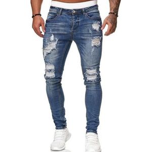 JEANS Jeans Hommes Pantalon en Denim Skinny Cargo Bleu2 