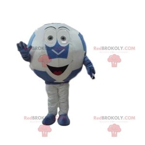 DÉGUISEMENT - PANOPLIE Mascotte de ballon bleu et blanc, ballon de foot g