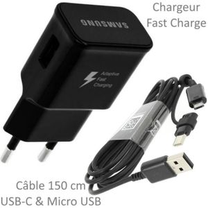 Câble USB-C Officiel Samsung Galaxy Note 10 Charge Rapide – Noir