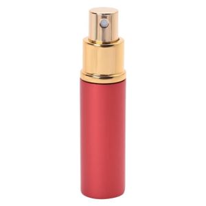 BOUTEILLE - FLACON SURENHAP Flacon atomiseur de parfum rechargeable Bouteille de parfum rechargeable de 10 ml, atomiseur de parfum parfum Argent Rouge