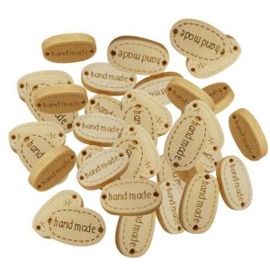 Souarts Mixte Boutons en Bois 2 Trous Motif Imprime Style Ethnique Rond Lot de 50pcs