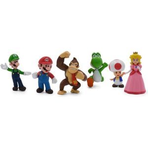 FIGURINE DE JEU Ensemble de figurines Super Mario, jouets, paquet 
