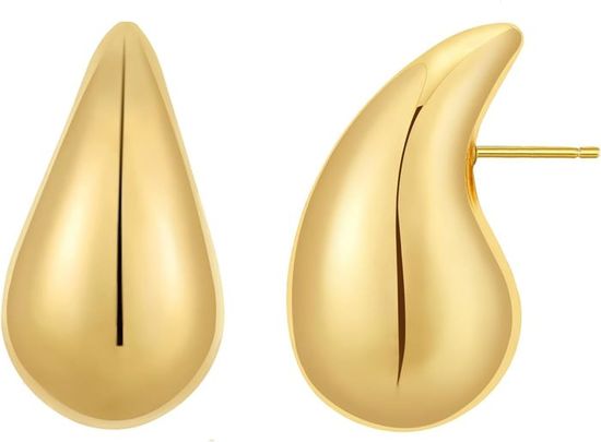 Boucles d'oreilles en goutte d'eau creuses et légères - Dupes - Or ...