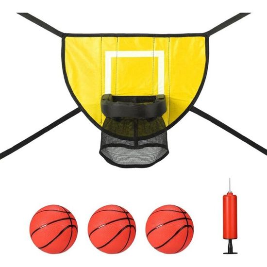 Panier De Basket Trampoline Avec Fixation Facile Et Mini Ballons Inclus - Jeu Sportif Amusant Pour Enfants Et Adultes