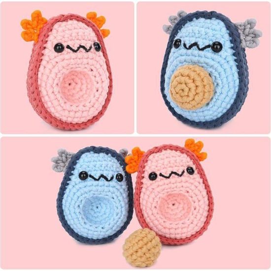 YIZITU Kit Crochet Noël Pour Débutants - Sapin, Bonhomme De Neige, Nain Avec Fil, Crochet Et Instructions - Loisirs Créatifs Enfants Et Adultes