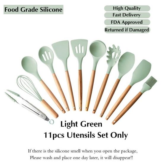 12 Ensemble Ustensiles de Cuisine Silicone - Maison
