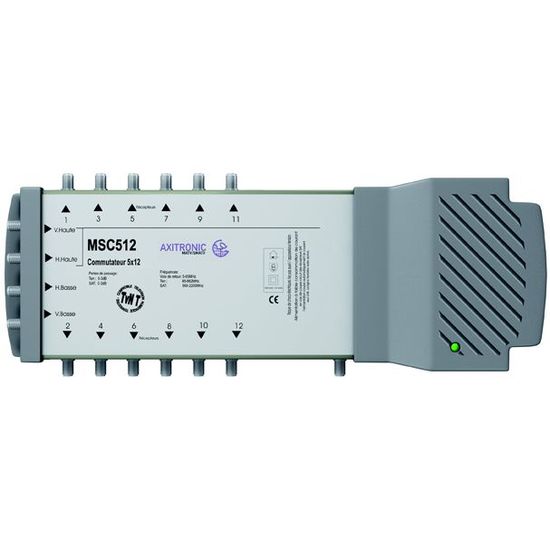 Goobay 64875 Commutateur Multiple Satellite 5 Entrées 12 Sorties - 4K 8K UHD Pour 12 Participants
