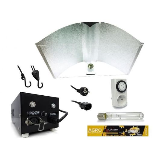 cooltube Kit lampe 250W Florastar Agro Black Box