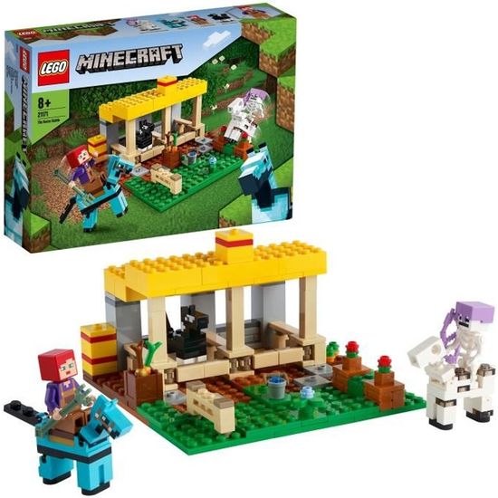 Jeu de construction - LEGO - Minecraft 21171 - Ecurie avec figurine cavalier squelette - 241 pièces