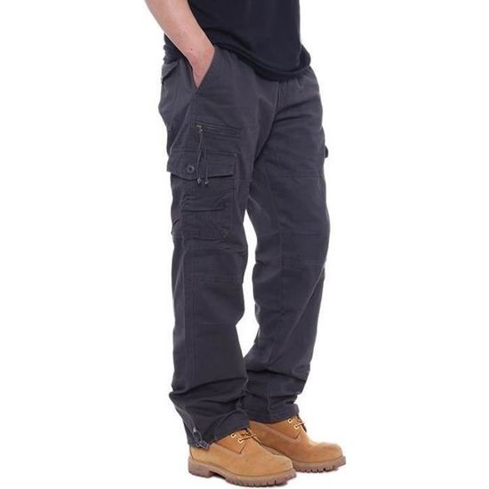 DAFENP Pantalon De Travail Cargo Homme Elastique Pantalon Randonnee