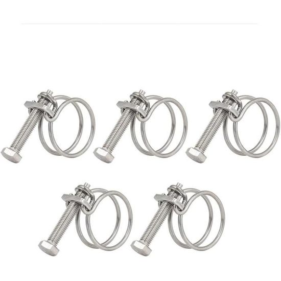 Lot De 5 Colliers De Serrage à Ressort Noirs 32 Mm - Pour Tuyaux Carburant, Silicone, Air, Eau