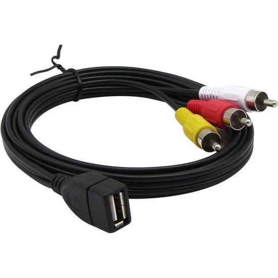 da 2,5 mm Mini AV a 3RCA femmina M / F audio video jack adattatore stereo