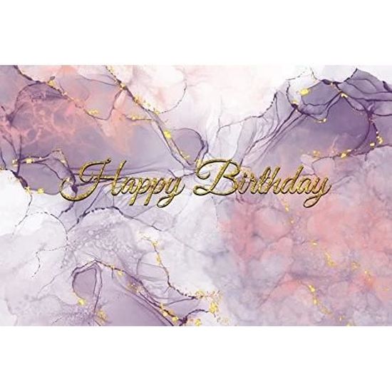 Toile De Fond Anniversaire 1,8x1,1 M Thème Rose - Décoration Fête, Photo, Réutilisable, Facile à Accrocher - 3