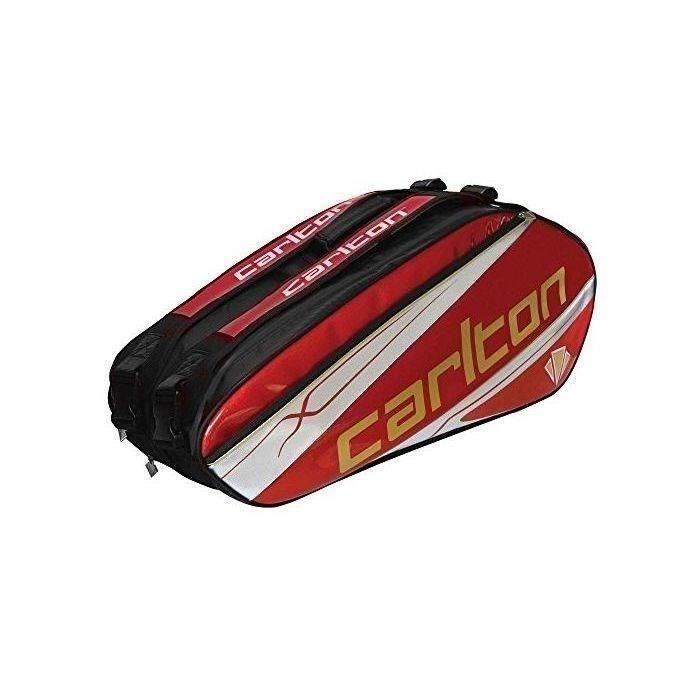 Sac pour raquette de badminton - CARLTON - KINESIS TOUR 3COMP RKT BAG RED/SLV