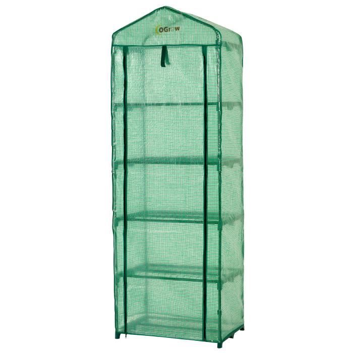 Ogrow - Mini Serre pour Jardin Portable Ultra Deluxe avec 5 Niveaux pour Plants