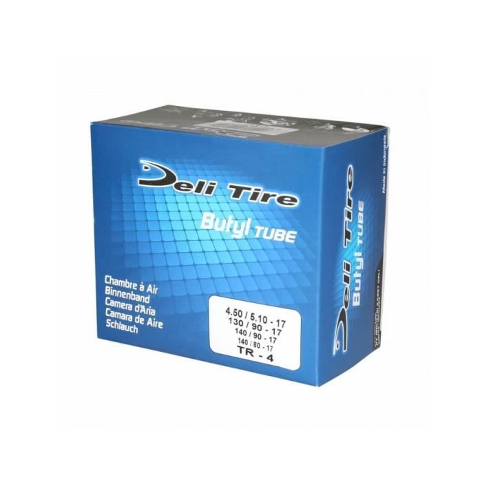 Chambre a air 17'' 120-90-17 , 140-90-17 -130-70-17 , 140-80-17 , 4.50 a 5.10-17 deli standard valve tr4