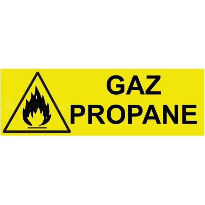 Signalisation de securite Panneau gaz propane – L.300 x H.100 mm