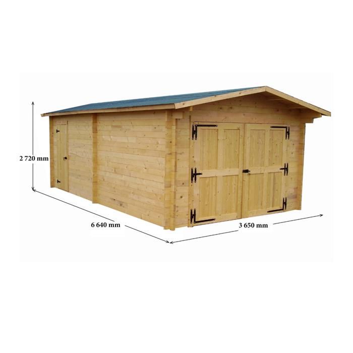 Garage 24,23m² en bois massif