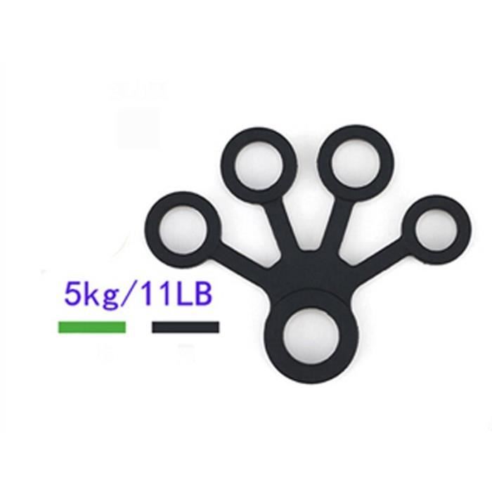 3 niveau Doigt Bandes de Résistance Doigt Civière Main Exerciseur De Force de Préhension Doigt - Modèle: Black 11LB - HSJSTLDC00565