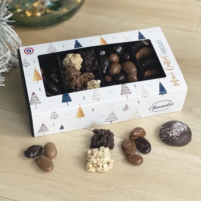 MAXI COFFRET CHOCOLAT NOEL - CHOCOLAT DE NOEL - FABRICATION ARTISANALE