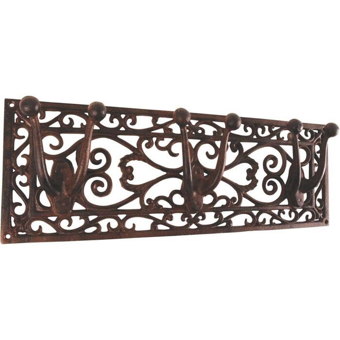 Porte outils jardin Antique en fonte 3 supports - 48,5 x 6,5 x 17,5 cm