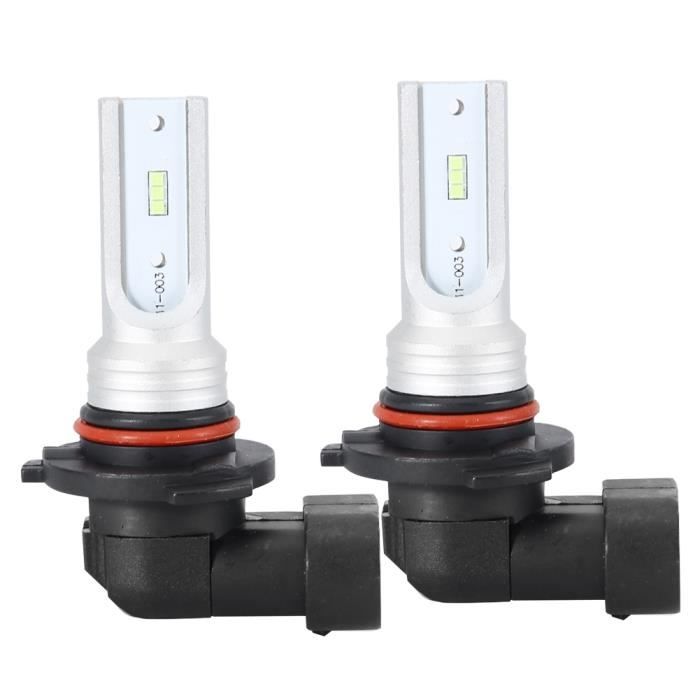 2pcs 9005 HB3 72W 8000K Ice Blue LED Ampoule de phare antibrouillard avant avec décodage DC 12V-24V auto bloc