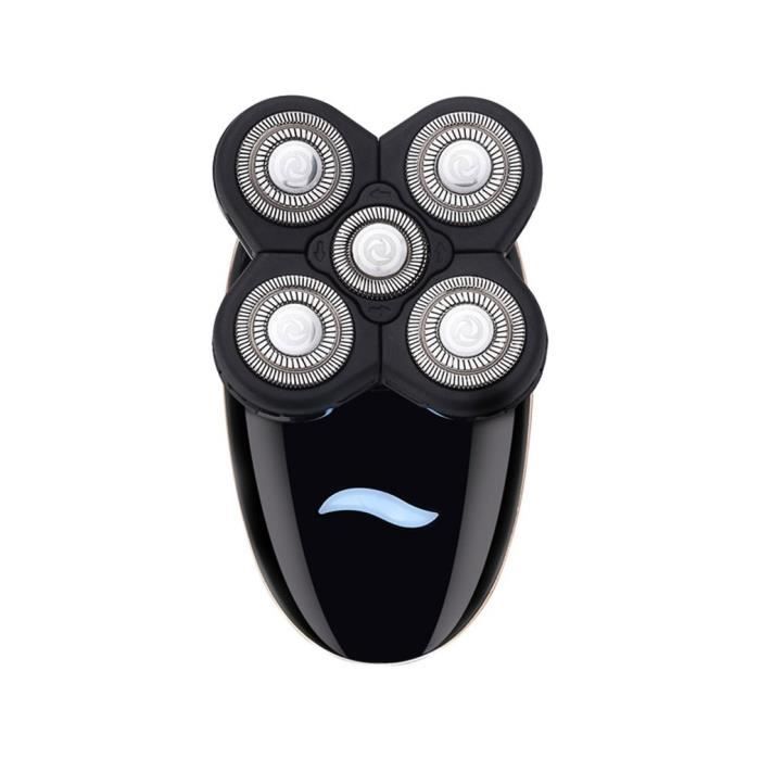 Tête de rasage Machine à laver la machine Usb Machine à racler la tête de la machine 5 Rasoir à tête, noir