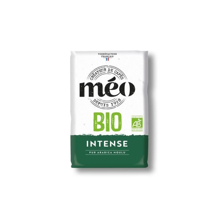 Cafe Moulu - MEO Intense Café pur Arabica moulu Bio - Paquet de 500g