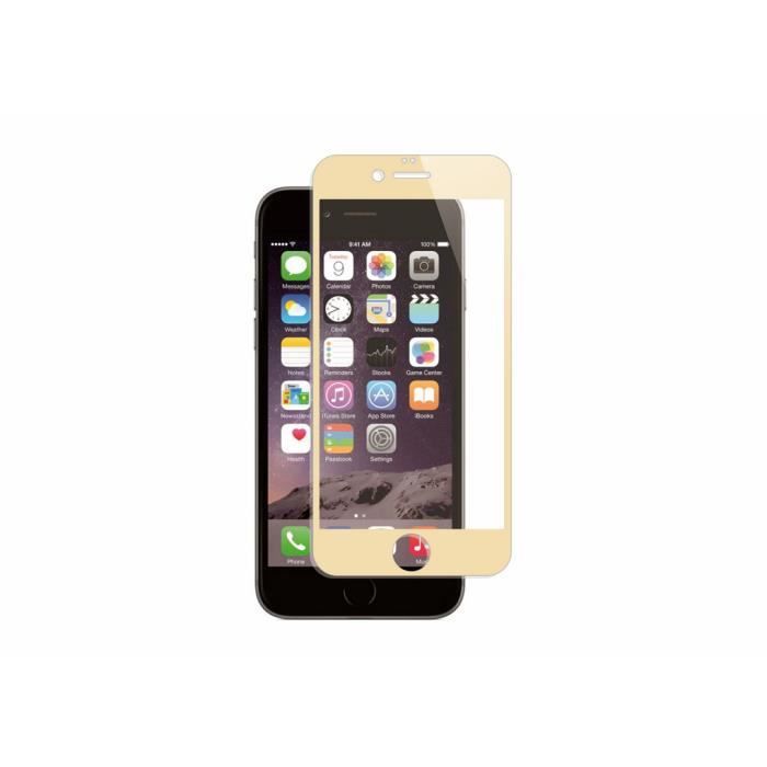 MUVIT Verre trempé 0.33 mm Contour Or: Apple iPhone 6 / 6S