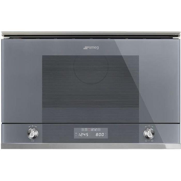 Smeg Linea MP122N1 Four micro-ondes grill intégrable 850 Watt noir