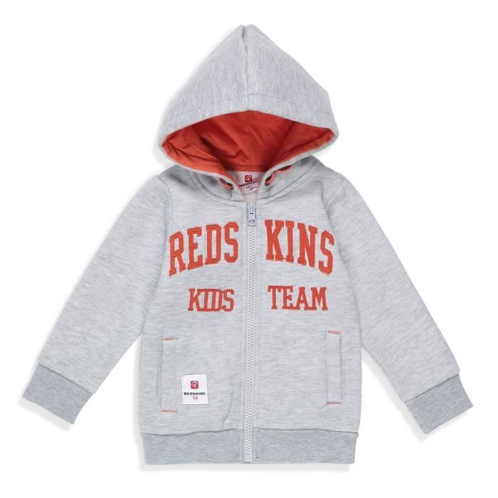 REDSKINS Veste Sweat Gris Enfant Garçon