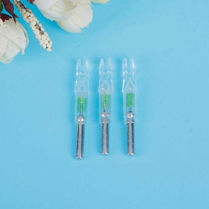 3 Queues De Flèche Lumineuses 4,2mm Bleu | LED Auto-allumée Pour Chasse Et Tir à L'Arc