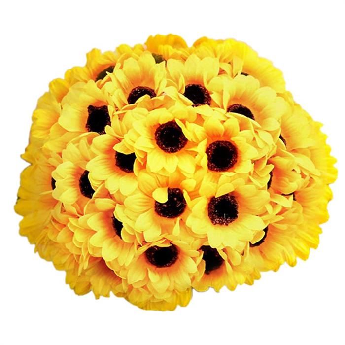 JINXIAN 6 Bouquets Tournesol Artificiel Fleurs Artificielles Réaliste