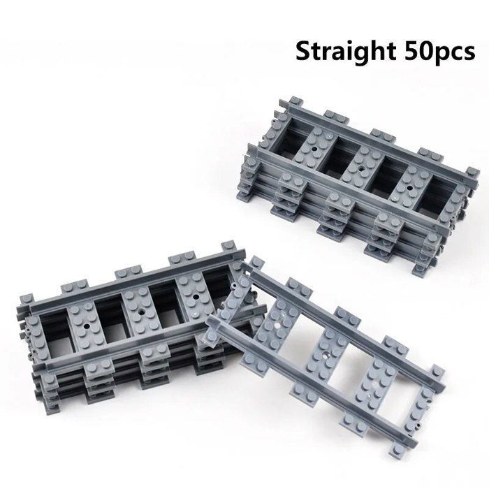 Ensemble de 32 pièces de construction de blocs de train, rails et accessoires de chemin de fer, y compris les rails incurvés et droits Ensemble de 32 pièces de construction de blocs de train, rails et accessoires de chemin de fer, y compris les rails incurvés et droits