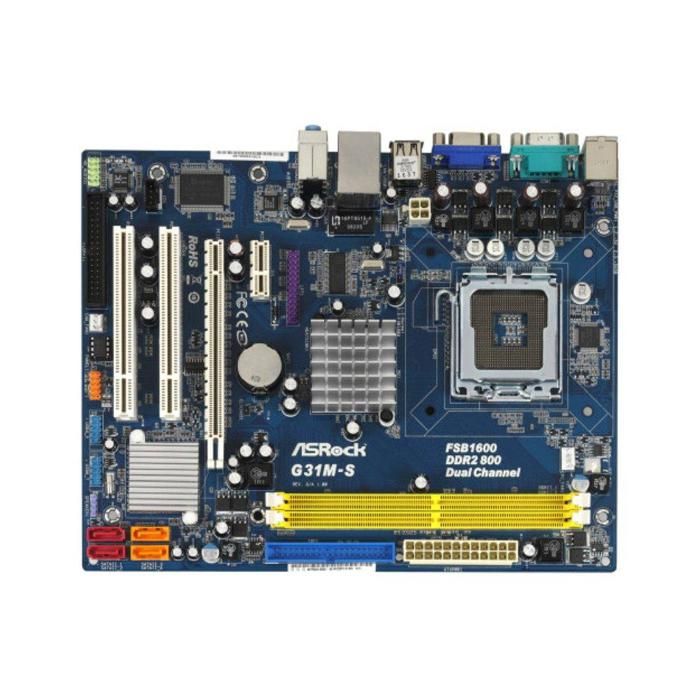 Carte mère ASRock G31M-S Intel G31 LGA 775 2xDDR2 8GB Micro ATX - Asrock