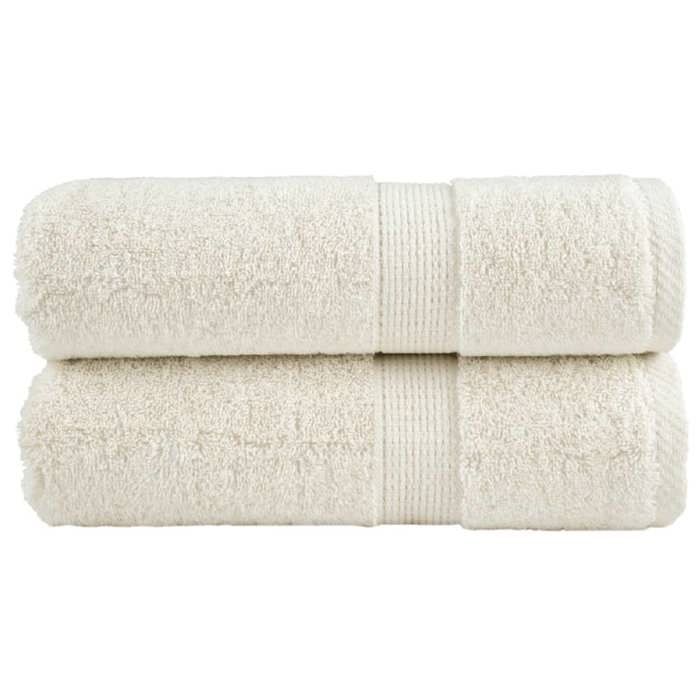 vidaXL Serviettes dinvité de Qualité Supérieure 2 pcs Draps de Bain Essuie-mains Serviette de Visage Salle de Bain 137470