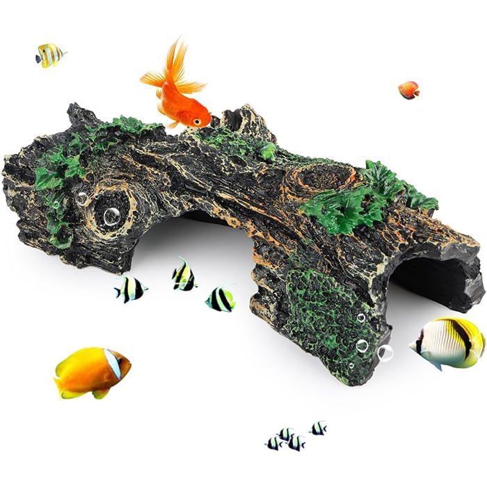 Meilleurs prix pour Tronc arbre en résine avec grotte pour reptiles AQUARIUM