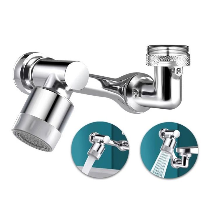 Mousseur Robinet Grand Angle Pivotant 720° - 2 Modes Pulvérisation, Anneau Thermochromatique, Embout Robinet Cuisine Et Salle De Bain