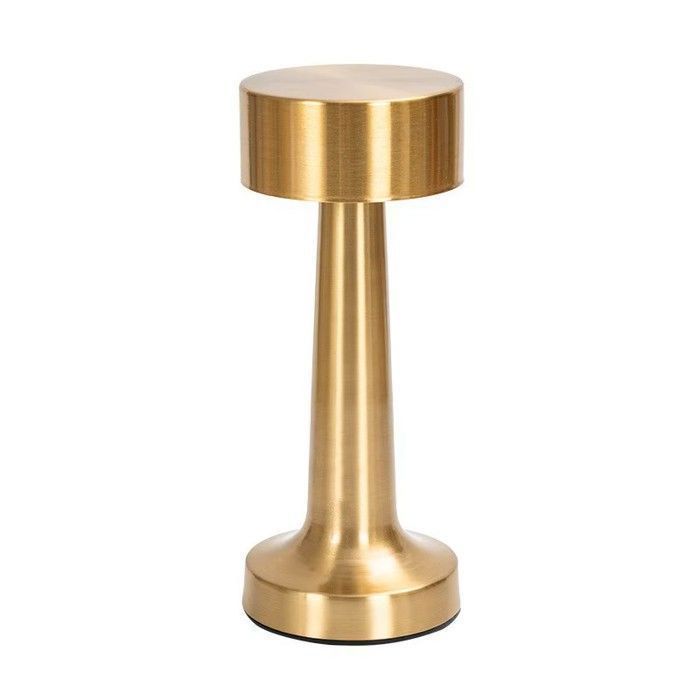 Lampe à Poser Led Tactile Intensité Variable Luminaire dAppoint 21 cm Rechargeable Doré