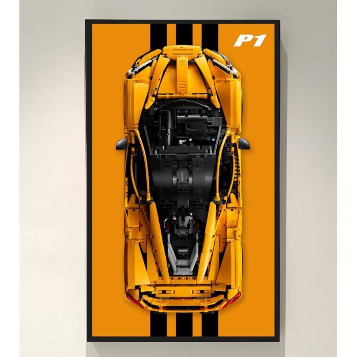 Cadre Mural WETCEAOM pour Lego Technic McLaren P1 42172 - Panneau de Montage 75x45 cm