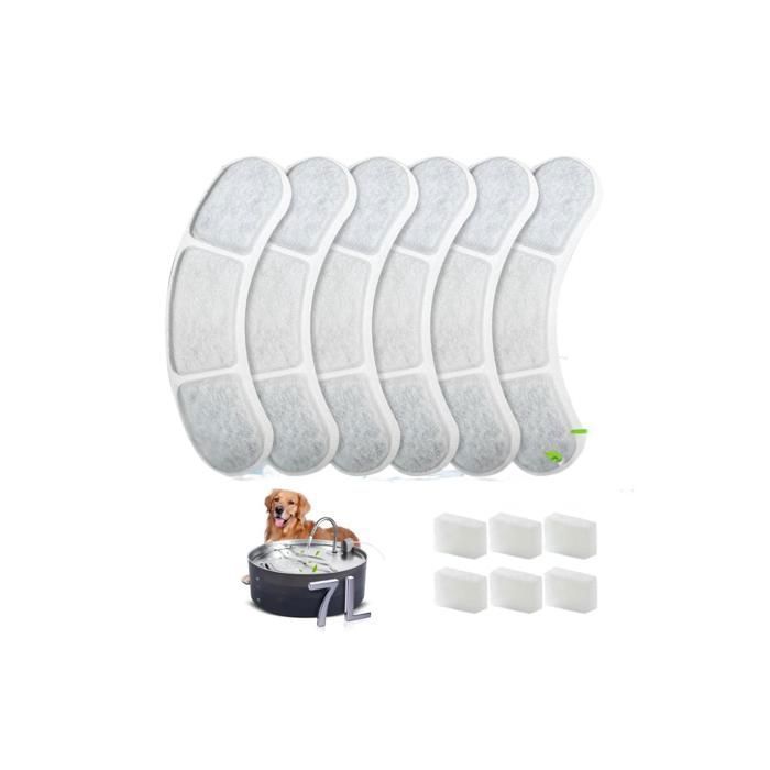 Meilleurs prix pour ZOOPARK Filtres Fontaines 12 Pièces Compatibles avec Fontaine pour Chiens et Chats 7L (6 Filtres à Charbon 6 Filtres à Éponge )
