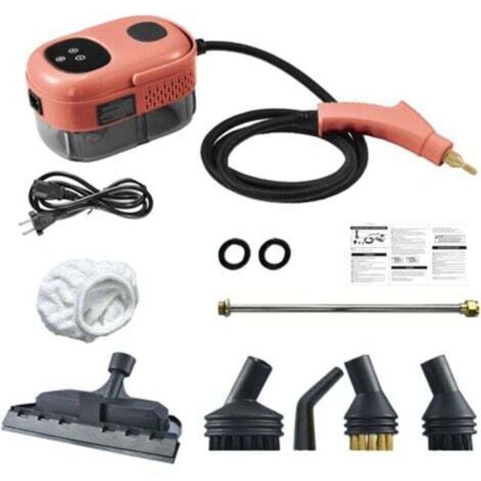 Nettoyeur à vapeur manuel haute pression - PZCC - 2500 watts - 105℃ - 3 BAR - Réservoir en verre - 3 têtes de brosse - Pzcc