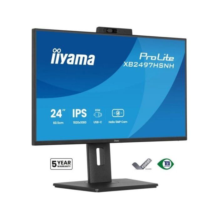 Écran PC iiyama ProLite XB2497HSNH B1 23 8 Full HD 100Hz IPS USB C Haut parleurs Hauteur réglable - vue 6