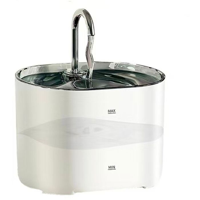 Fontaine à eau chat– 2.2L ultra silencieuse avec filtre quadruple – pour chats et petits chiens – Blanc